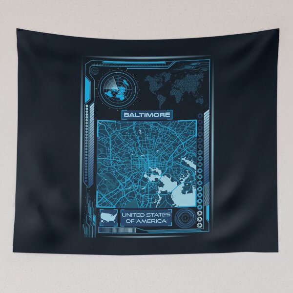 Item preview, Baltimore Map USA designed and sold by hatimelhag.