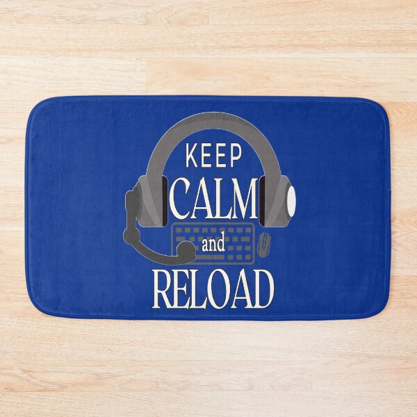 Item preview, Keep calm and reload with headphones and keyboard. Funny, gaming meme. designed and sold by AEROSPACE-IND.