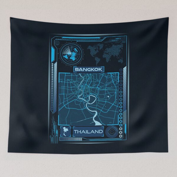 Item preview, Bangkok Map Thailand designed and sold by hatimelhag.