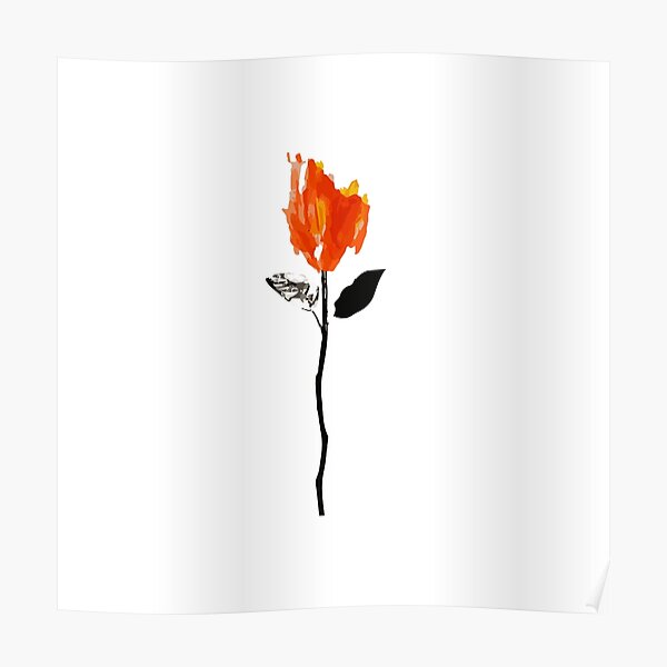 Imagina el diseño de la rosa arruinada Póster