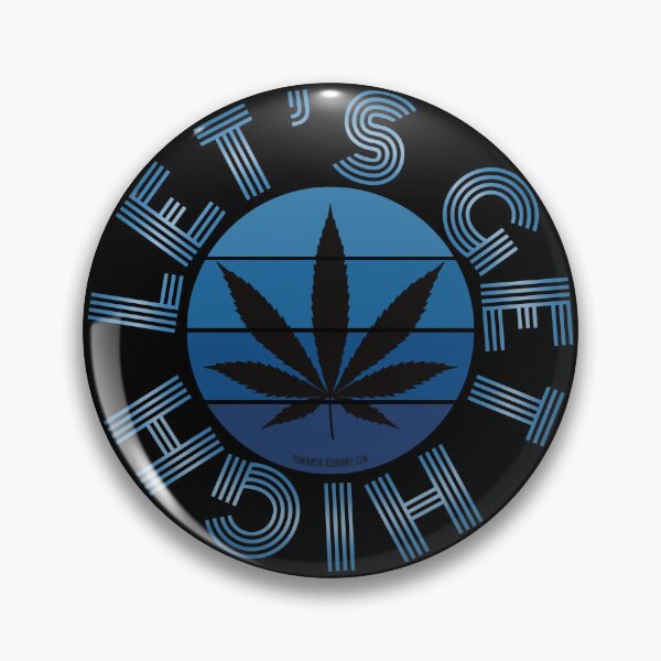 Item preview, Retro Vintage Sunset Blue Pot leaf-Lets get high designed and sold by YomeHayin.