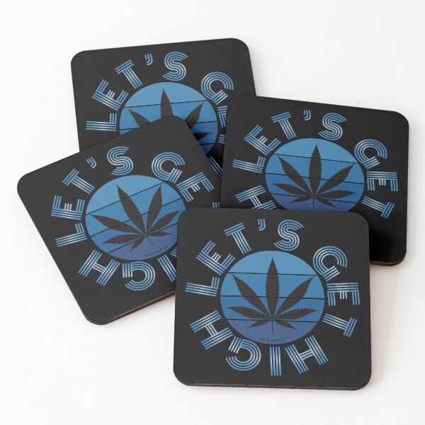 Item preview, Retro Vintage Sunset Blue Pot leaf-Lets get high designed and sold by YomeHayin.