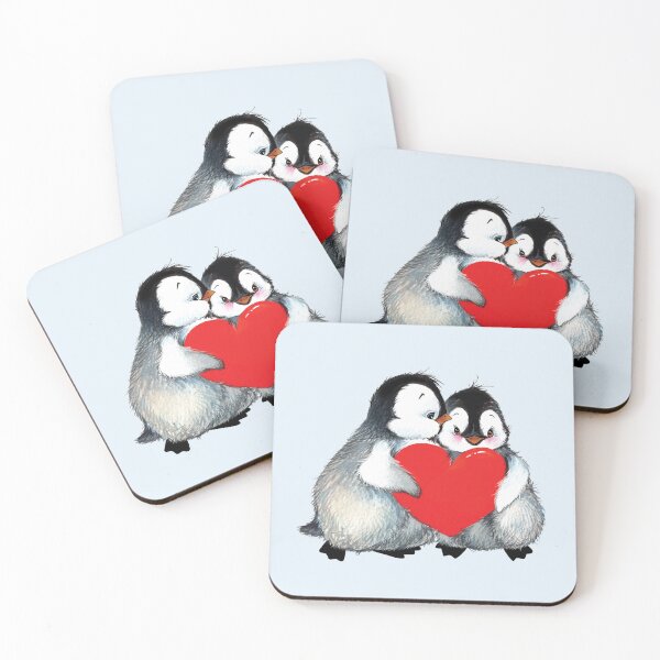 Item preview, Couple Penguin Heart designed and sold by Haxino.