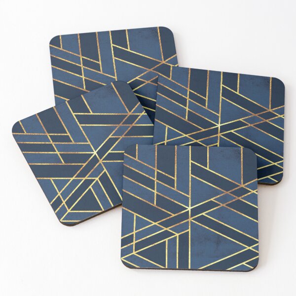 Item preview, Navy Blue Geometric Pattern designed and sold by MA DESIGNS.