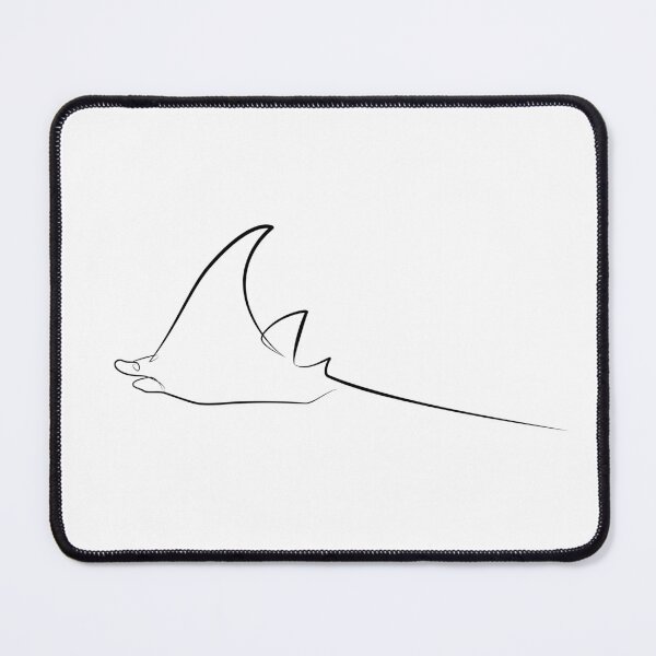 Item preview, Minimalist art of Stingray in one line drawing designed and sold by evk-art.