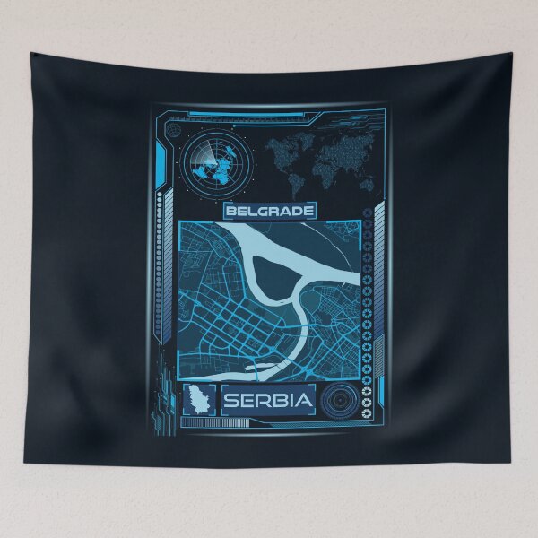 Item preview, Belgrade Map Serbia designed and sold by hatimelhag.