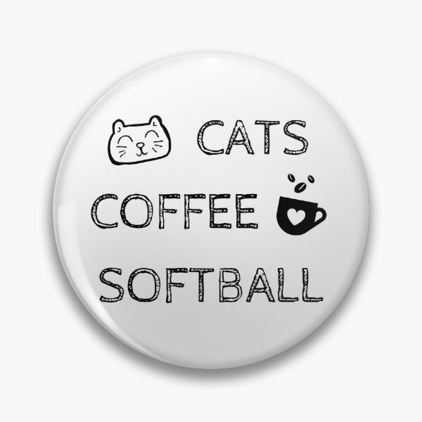 Item preview, Cats. Coffee. Softball designed and sold by TheGreenGoat.