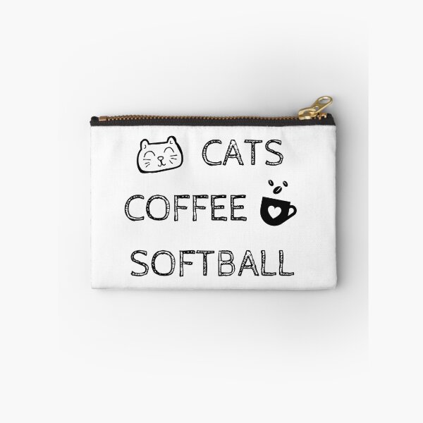 Item preview, Cats. Coffee. Softball designed and sold by TheGreenGoat.