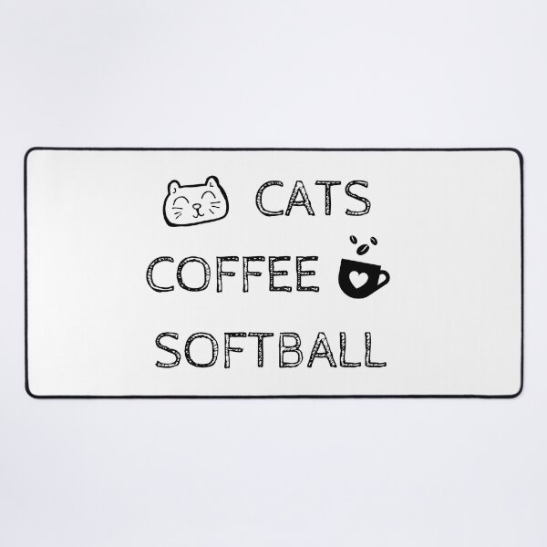 Item preview, Cats. Coffee. Softball designed and sold by TheGreenGoat.