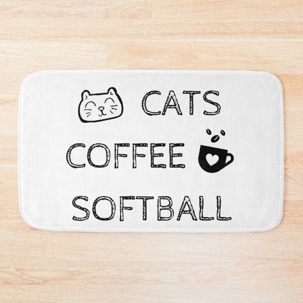 Item preview, Cats. Coffee. Softball designed and sold by TheGreenGoat.