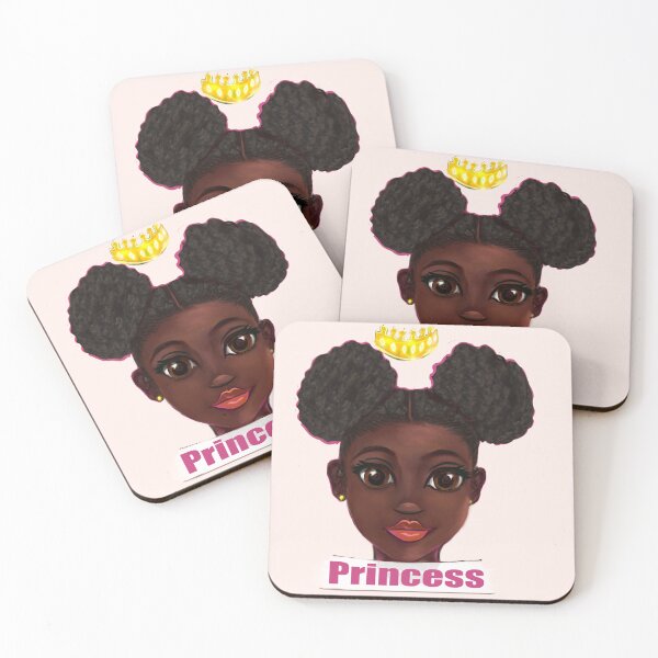 Item preview, Princess - The best Gifts for black girls 2022 beautiful black girl with Afro hair in puffs, brown eyes and dark brown skin. Black princess designed and sold by Artonmytee.