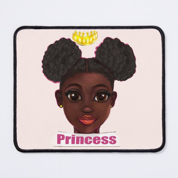 Item preview, Princess - The best Gifts for black girls 2022 beautiful black girl with Afro hair in puffs, brown eyes and dark brown skin. Black princess designed and sold by Artonmytee.