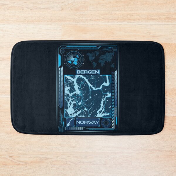 Item preview, Bergen Map Norway designed and sold by hatimelhag.