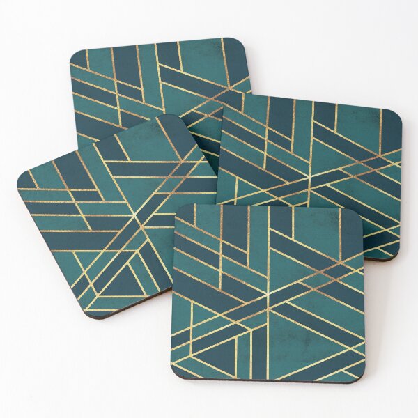 Item preview, Green and Gold geometric designed and sold by MA DESIGNS.