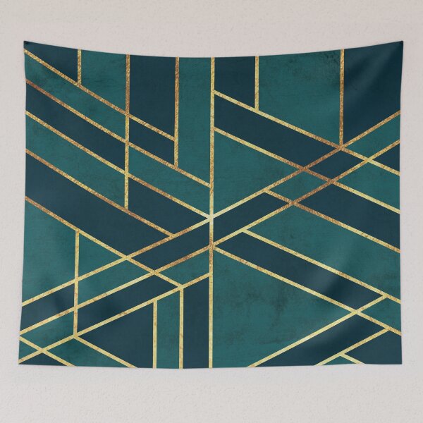 Item preview, Green and Gold geometric designed and sold by MA DESIGNS.