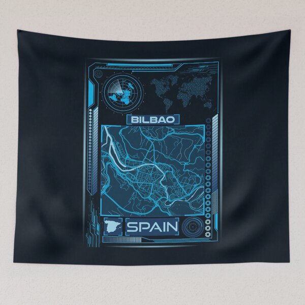Item preview, Bilbao Map Spain designed and sold by hatimelhag.