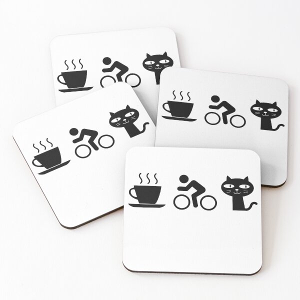 Item preview, Coffee. Cats. Cycling designed and sold by TheGreenGoat.