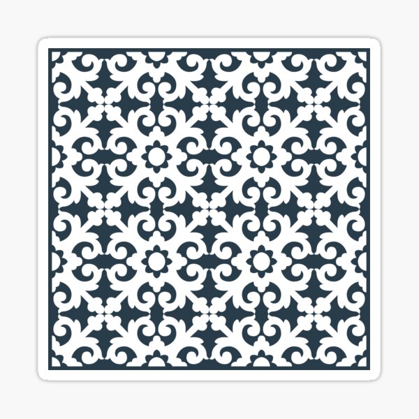 Item preview, Monochrome bicolor black and white Alhambra style designed and sold by Lubo Lubenov.