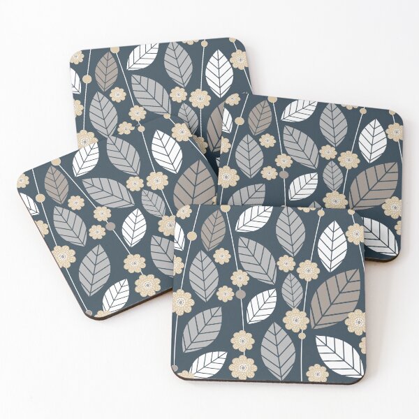 Item preview, Monochrome beige sand mauve black and white floral pattern designed and sold by Lubo Lubenov.