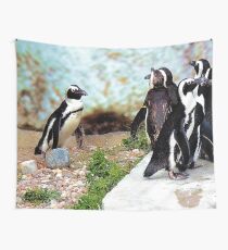 Penguin gathering Wall Tapestry