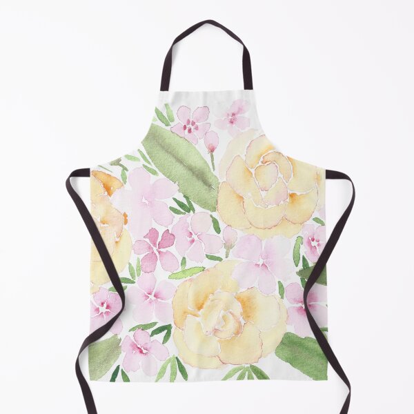 Item preview, Roses and peach blossoms, floral watercolor painting designed and sold by SharonRoseR.