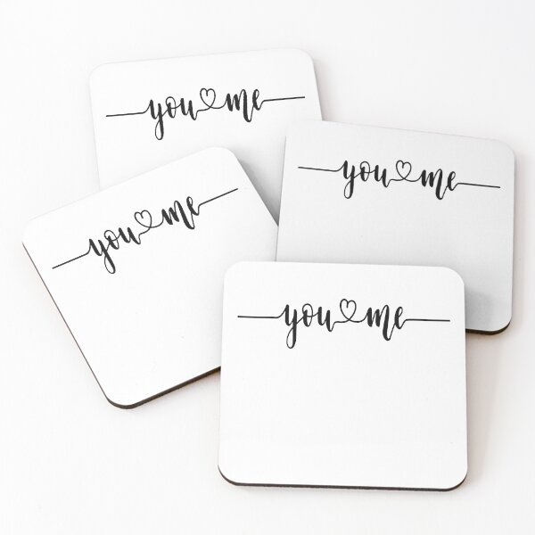 Item preview, You & Me with Heart Calligraphy Black designed and sold by WearWolfDesigns.