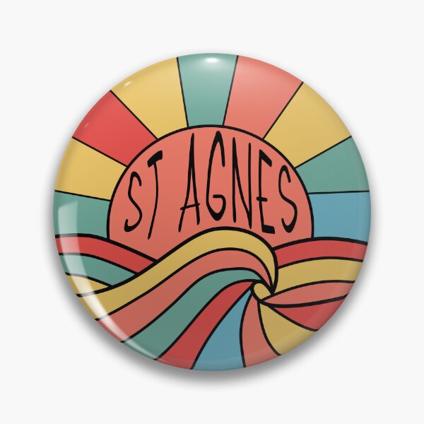 Item preview, St Agnes Sunset Cornwall Cornish Green Red Yellow designed and sold by cashewdays.