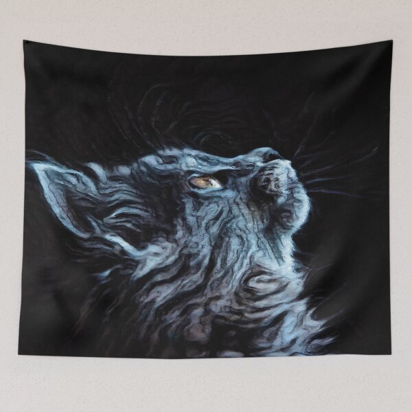 Item preview, Cat Looking Up - Van Gogh Art Style designed and sold by Funimals-Art.