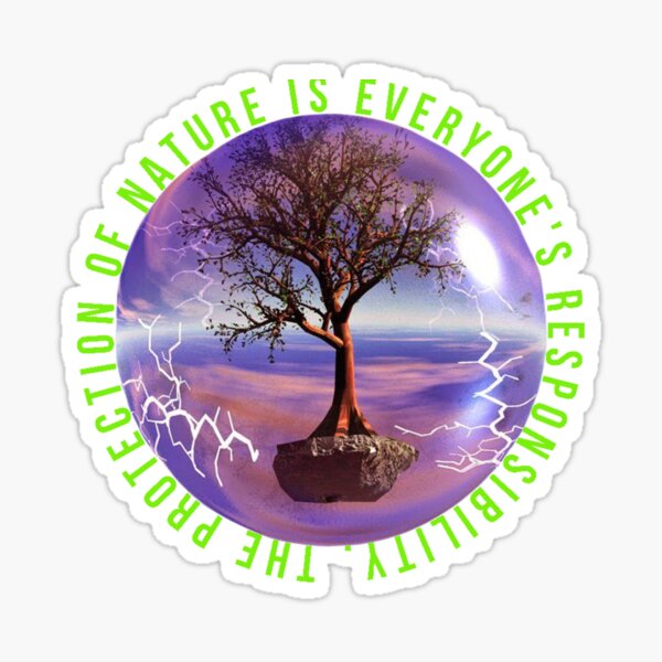 Protecting nature Sticker