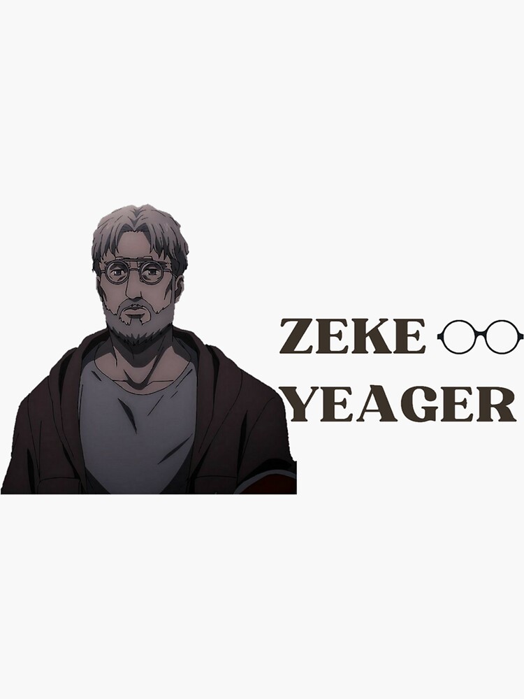 "ZEKE YEAGER GLASSES " Sticker by Houdaela565 | Redbubble