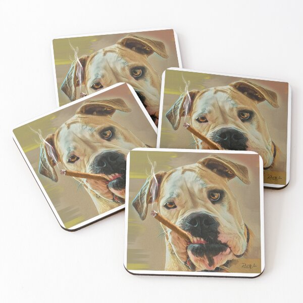 Item preview, Funny Dog Smoking Cigar - Funny Animal Cartoons designed and sold by Wilcox PhotoArt.