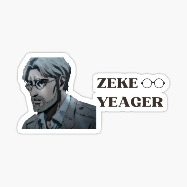 "ZEKE YEAGER GLASSES " Sticker for Sale by Houdaela565 | Redbubble