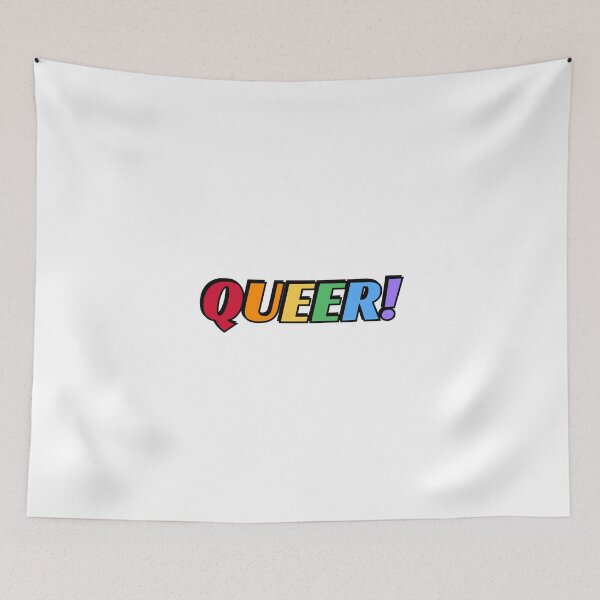 Item preview, QUEER rainbow gay pride colors designed and sold by Inspirationmotivation.
