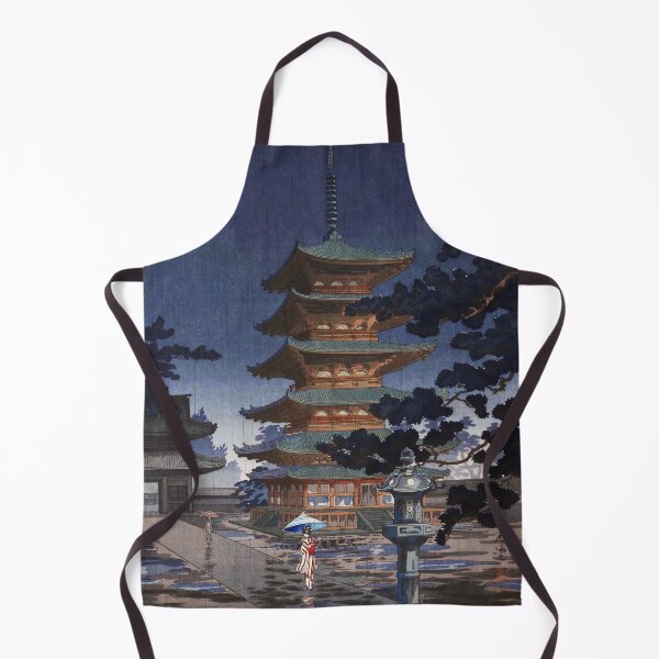 Item preview, Japanese Art - Rain at Horyuji temple in Nara by Koitsu Tsuchiya designed and sold by Ukiyo-Studio.