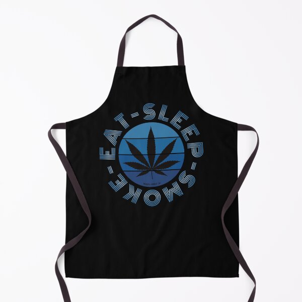 Item preview, Retro Vintage Sunset Blue Pot leaf-eat sleep smoke repeat designed and sold by YomeHayin.