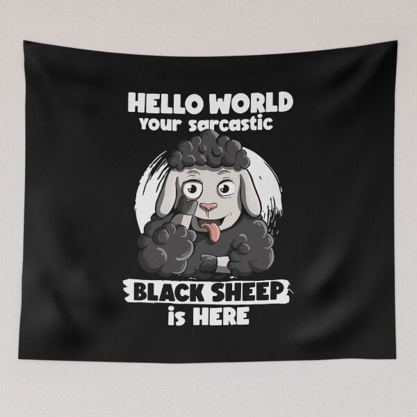 Item preview, Sarcastic black sheep black sheep of the world designed and sold by Lambo-Designs.
