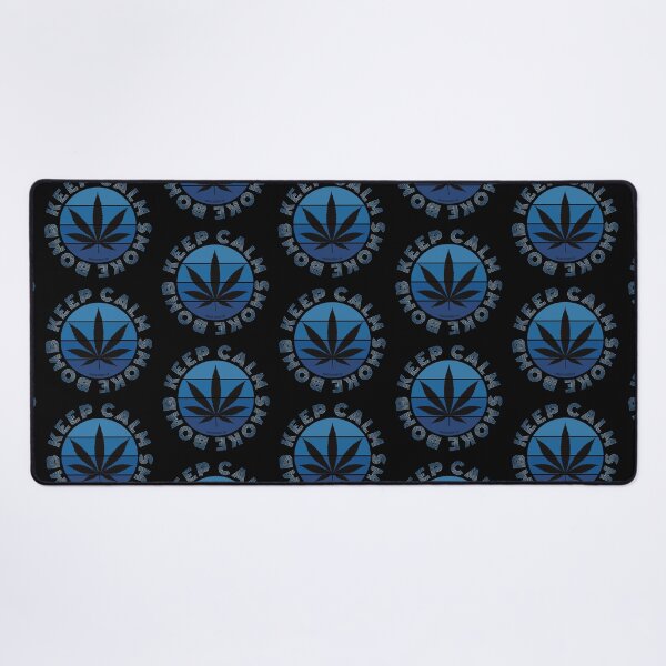 Item preview, Retro Vintage Sunset Blue Pot leaf-keep calm smoke bomb designed and sold by YomeHayin.