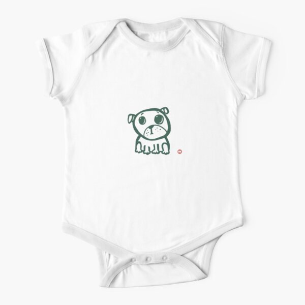 Cute puppy 2 Short Sleeve Baby One-Piece