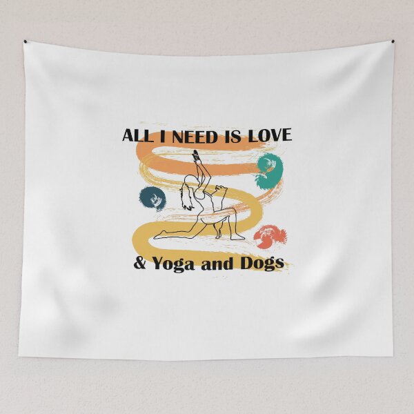 Item preview, all i need is love and yoga and a dog designed and sold by nadiammk.