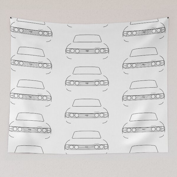 Item preview, Triumph 2000 Mk2 facelift 1970s classic car black outline graphic  designed and sold by soitwouldseem.