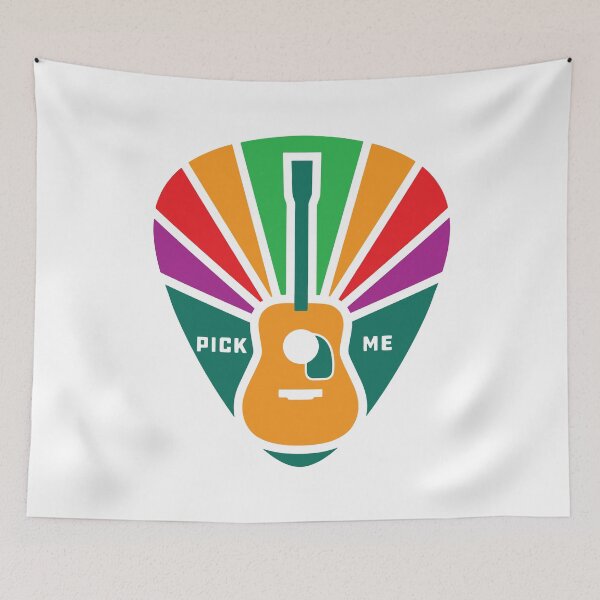 Item preview, Vintage Guitar Pick, Guitarist Retro acoustic guitarra pick me colorful designed and sold by Cheeky Companions.