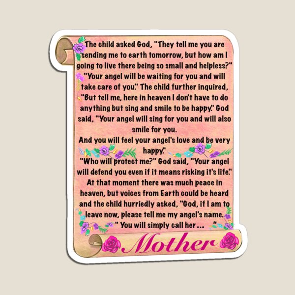 The best Mother's Day gifts 2024, You will simply call her mom Beautiful  poem about motherhood with angels Art Board Print for Sale by Artonmytee