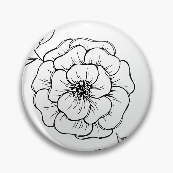 Item preview, lineart flower print designed and sold by MidnightArts1.