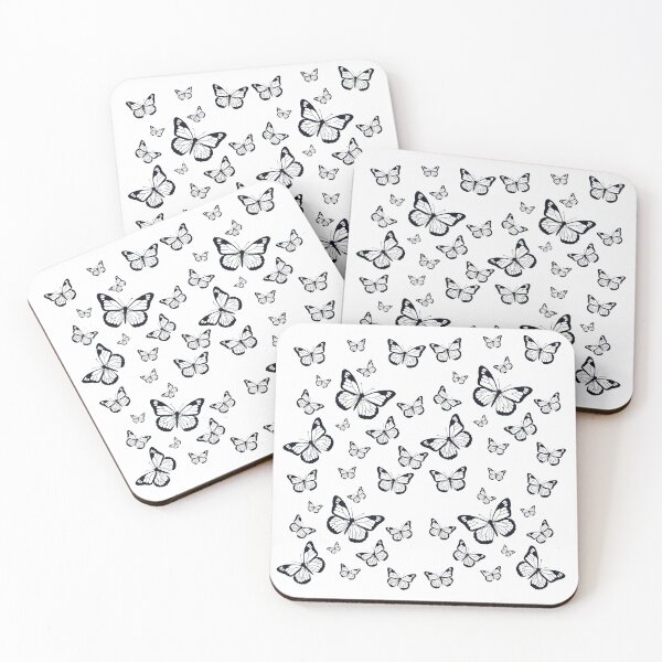 Item preview, Black white  butterflies pattern   designed and sold by Krissys-Art.