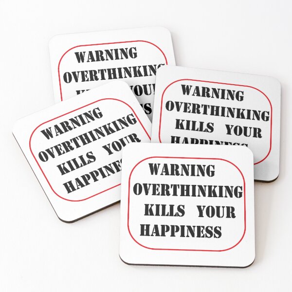 Item preview, Warning Overthinking Kills Your Happiness designed and sold by Karamshooop.