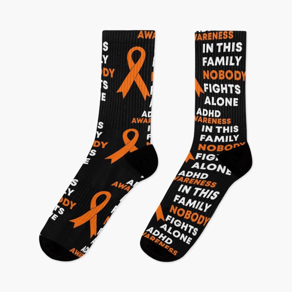 Item preview, In This Family Nobody Fights Alone ADHD Awareness designed and sold by Color-Sparkle.