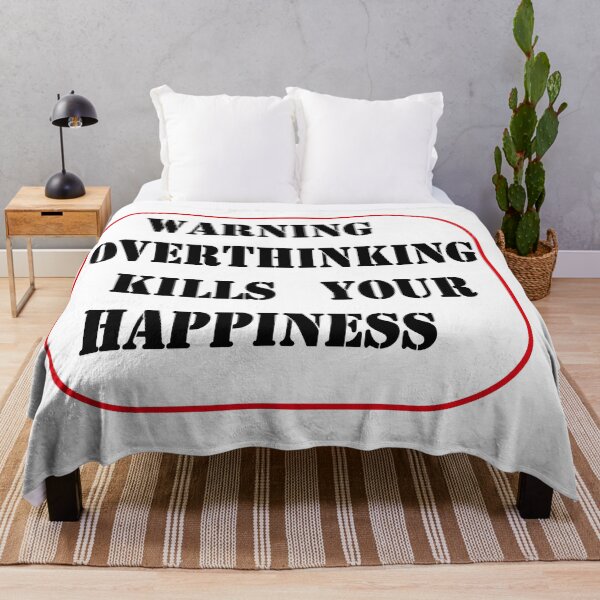 Item preview, Warning Overthinking Kills Your Happiness designed and sold by Karamshooop.