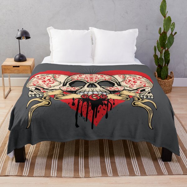 Item preview, valentine skull with heart, grunge vintage design designed and sold by amid999.