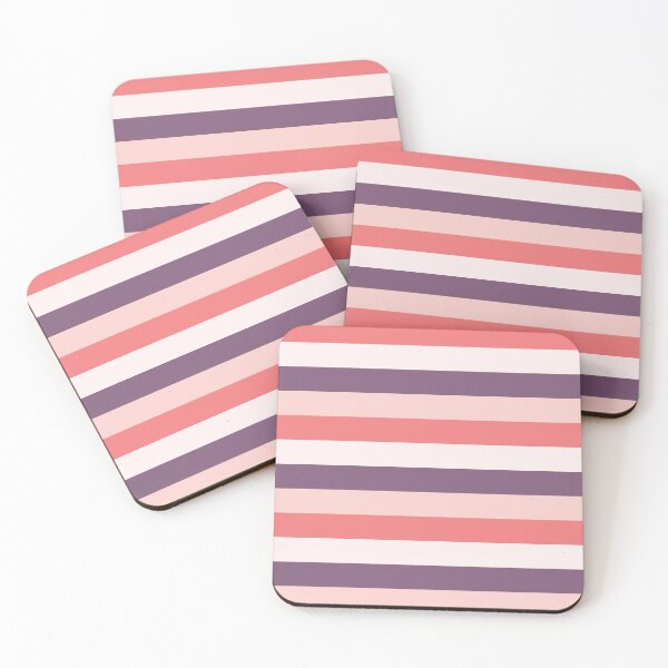 Item preview, Stripes retro pattern purple pink white pastel designed and sold by JuliaBeton.