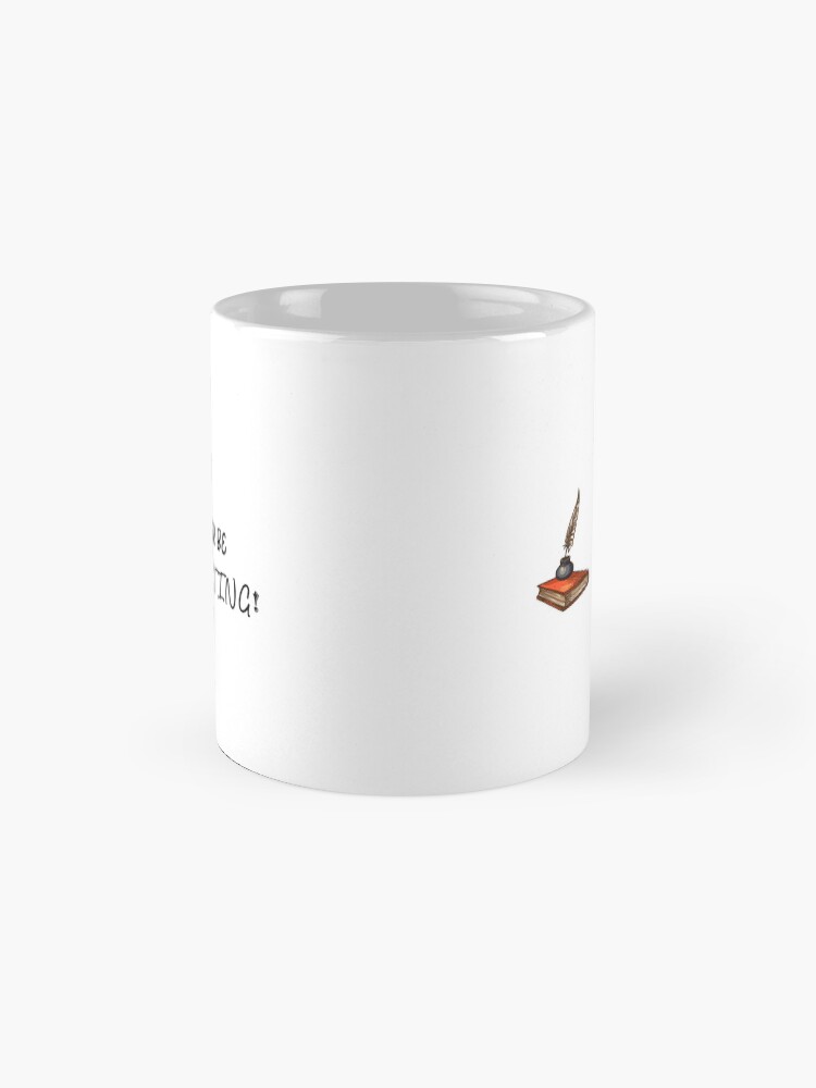 Alternate view of I’d Rather Be Writing with white text - for Writers Coffee Mug